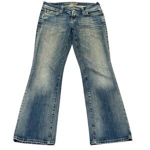 American Eagle Outfitters jeans womens 2 short stretch denim blue  distressed